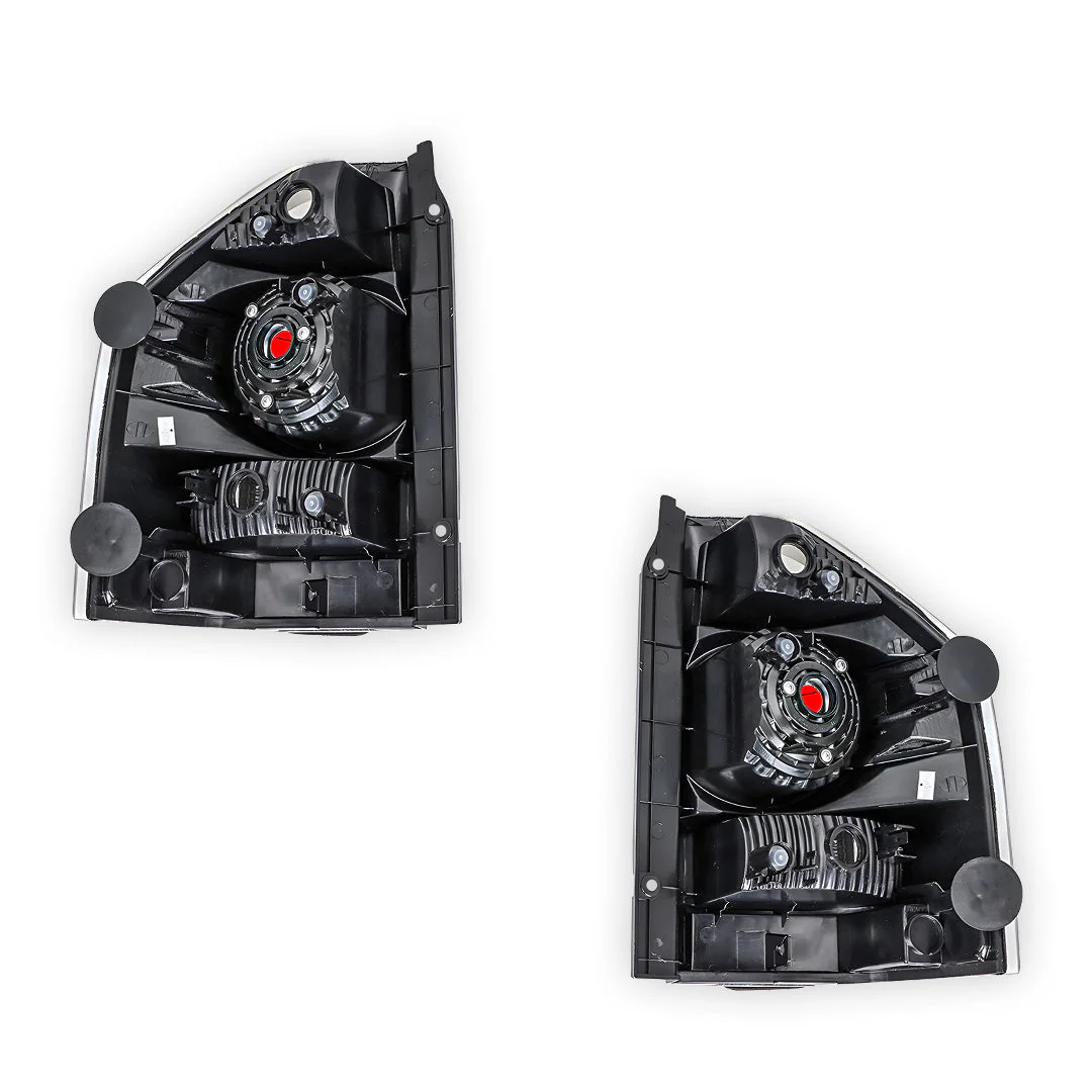Mitsubishi Pajero NS / NT 2-Door (2006 - 2011) Clear / Black OEM Style Tail Lights LH + RH - Image 3