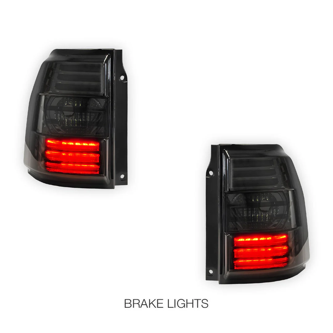 Mitsubishi Pajero NS / NT / NW (2007 - 2021) Full Smoked LED Stripe Bar Tail Lights LH + RH - Image 3