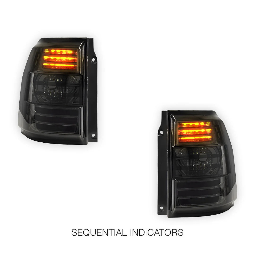 Mitsubishi Pajero NS / NT / NW (2007 - 2021) Full Smoked LED Stripe Bar Tail Lights LH + RH - Image 4
