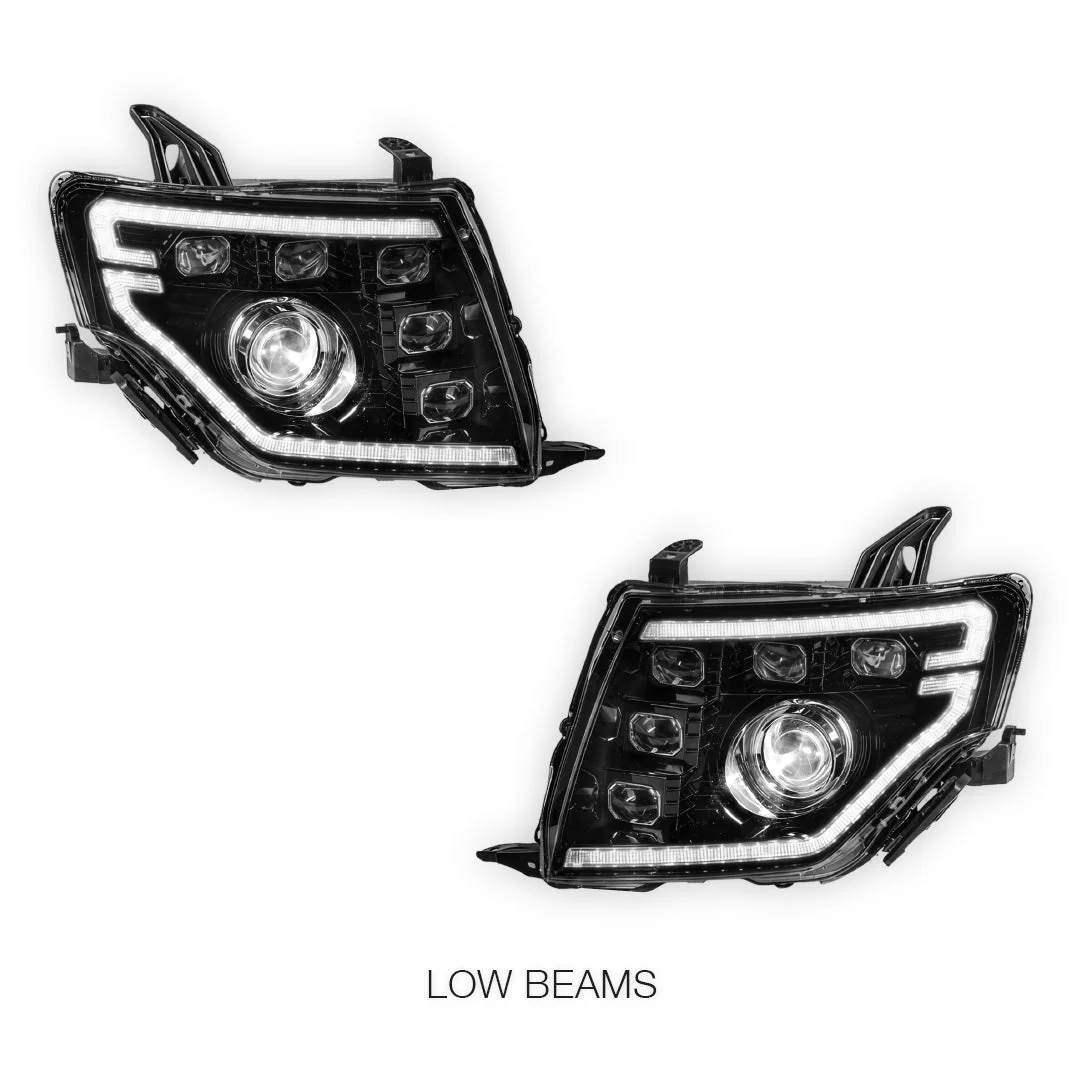 Mitsubishi Pajero NS / NT / NW / NX (2007 - 2021) DRL Style Full LED Projector Sequential Indicator Headlights LH + RH - Image 4