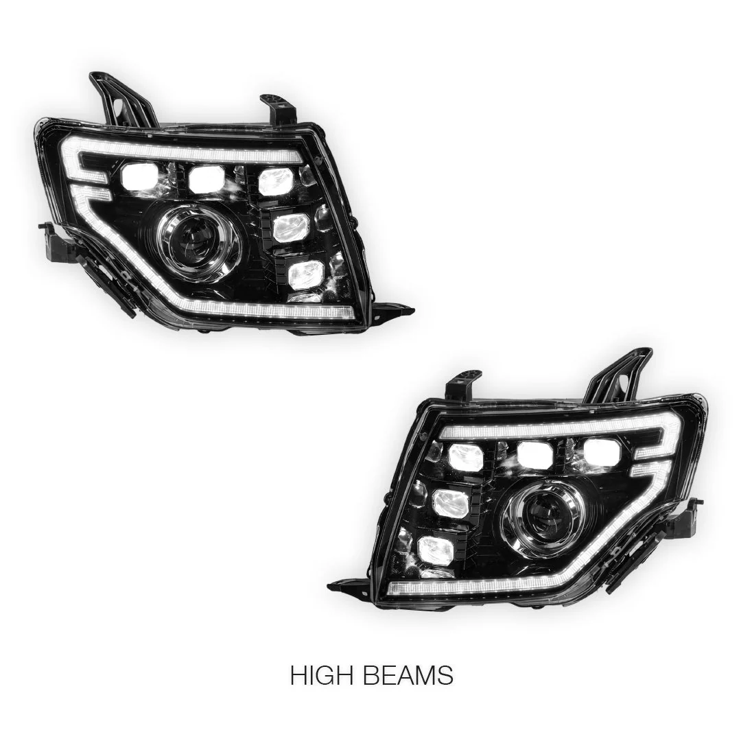Mitsubishi Pajero NS / NT / NW / NX (2007 - 2021) DRL Style Full LED Projector Sequential Indicator Headlights LH + RH - Image 5