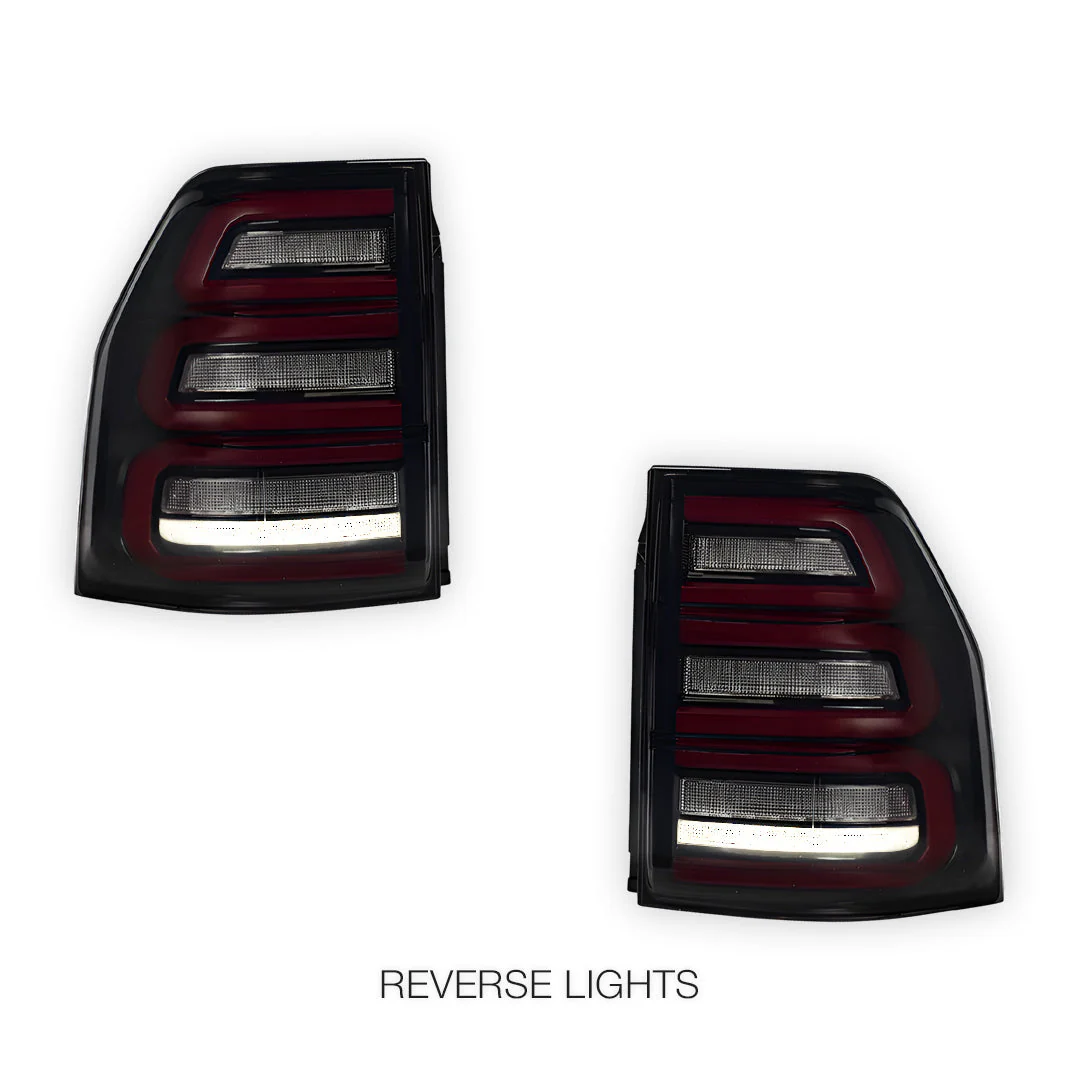 Mitsubishi Pajero NS / NT / NW / NX (2007 - 2021) Smoked Black Sequential Full 3D LED Stripe Bar Tail Lights LH + RH - Image 5