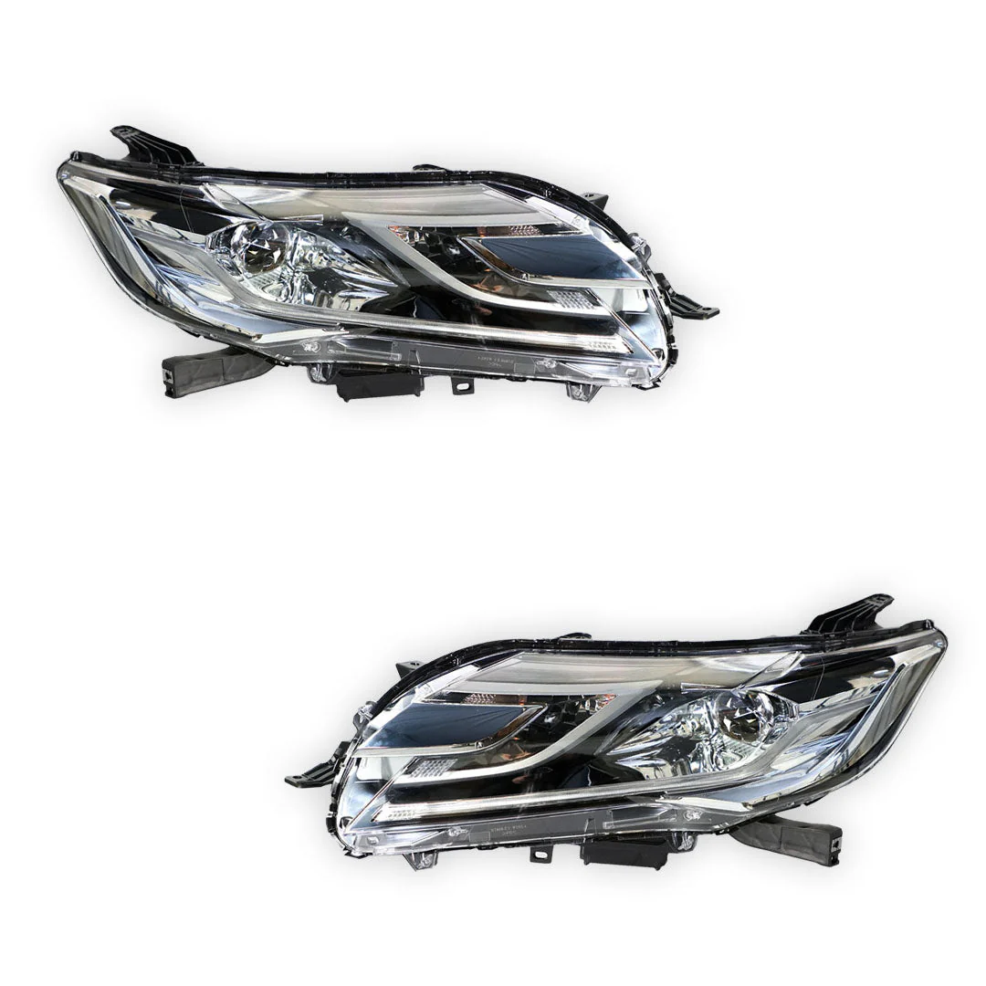 Mitsubishi Pajero Sport QE (2015 - 2019) Genuine Clear / Chrome LED Headlights LH + RH - Image 2