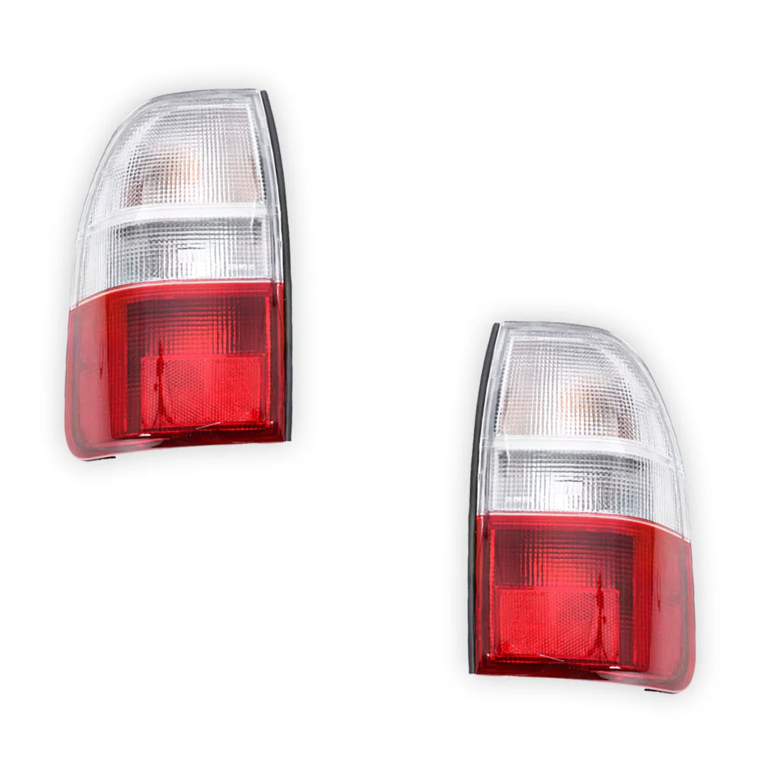 Mitsubishi Triton MK (2004 - 2006) White / Red OEM Style Tail Lights LH + RH - Image 2