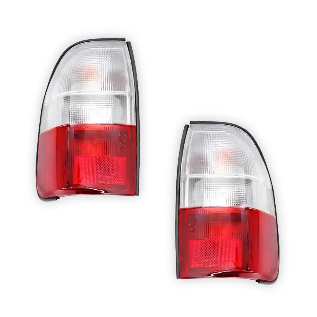 Mitsubishi Triton MK (2004 - 2006) White / Red OEM Style Tail Lights LH + RH - Image 2