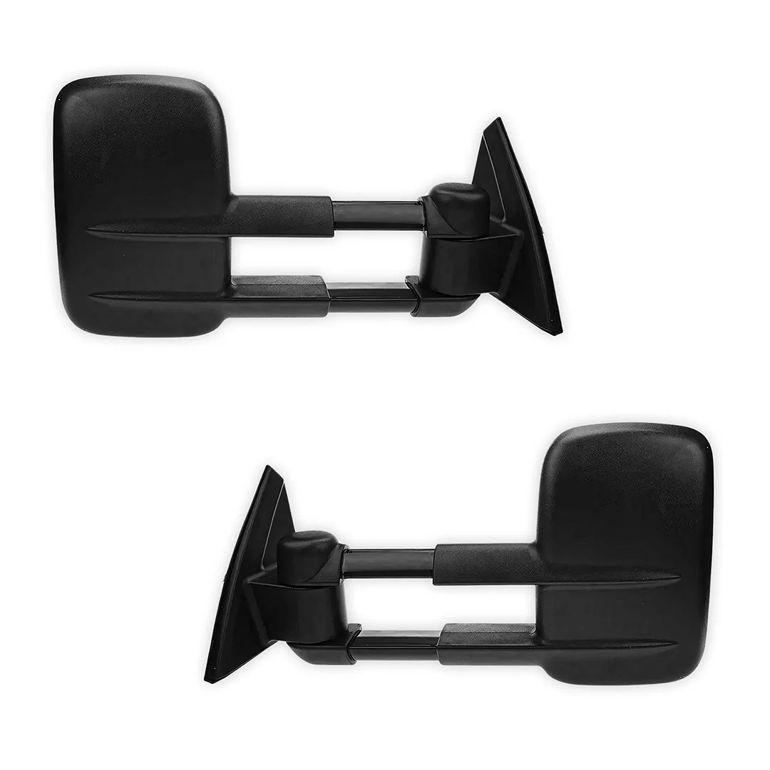 Mitsubishi Triton ML / MN (2005 - 2015) Manual Black Extendable Towing Side Mirrors - Image 3