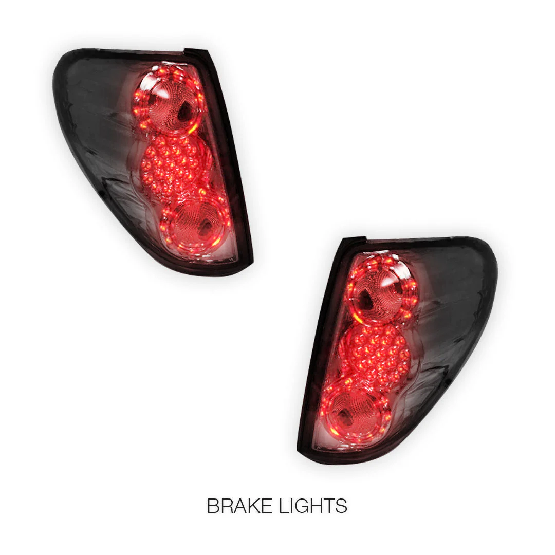 Mitsubishi Triton ML / MN (2006 - 2015) Smoked Black LED Tail Lights LH + RH - Image 3