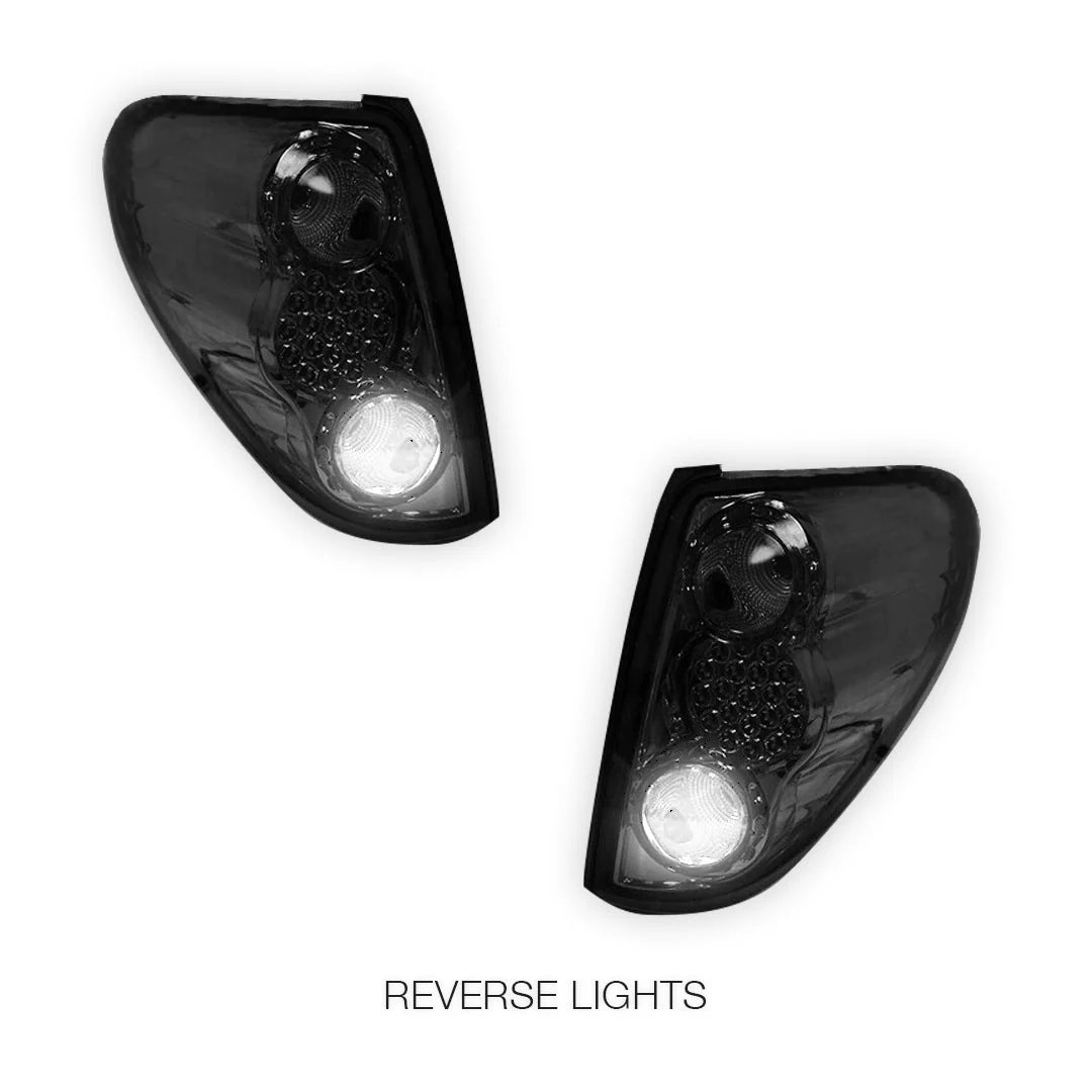 Mitsubishi Triton ML / MN (2006 - 2015) Smoked Black LED Tail Lights LH + RH - Image 5