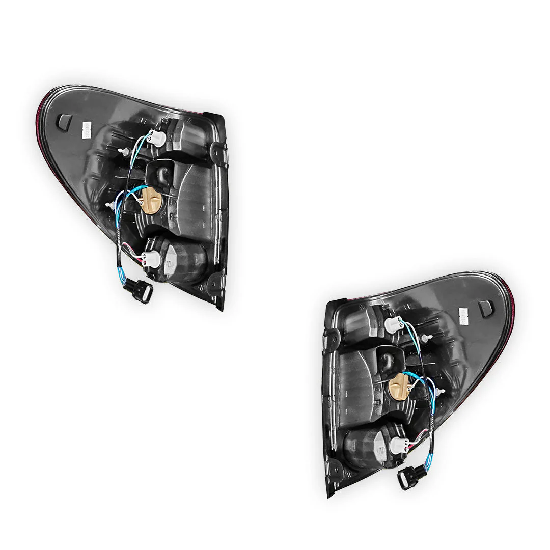 Mitsubishi Triton MN (2009 - 2015) Clear / Red Halogen OEM Style Tail Lights LH + RH - Image 3