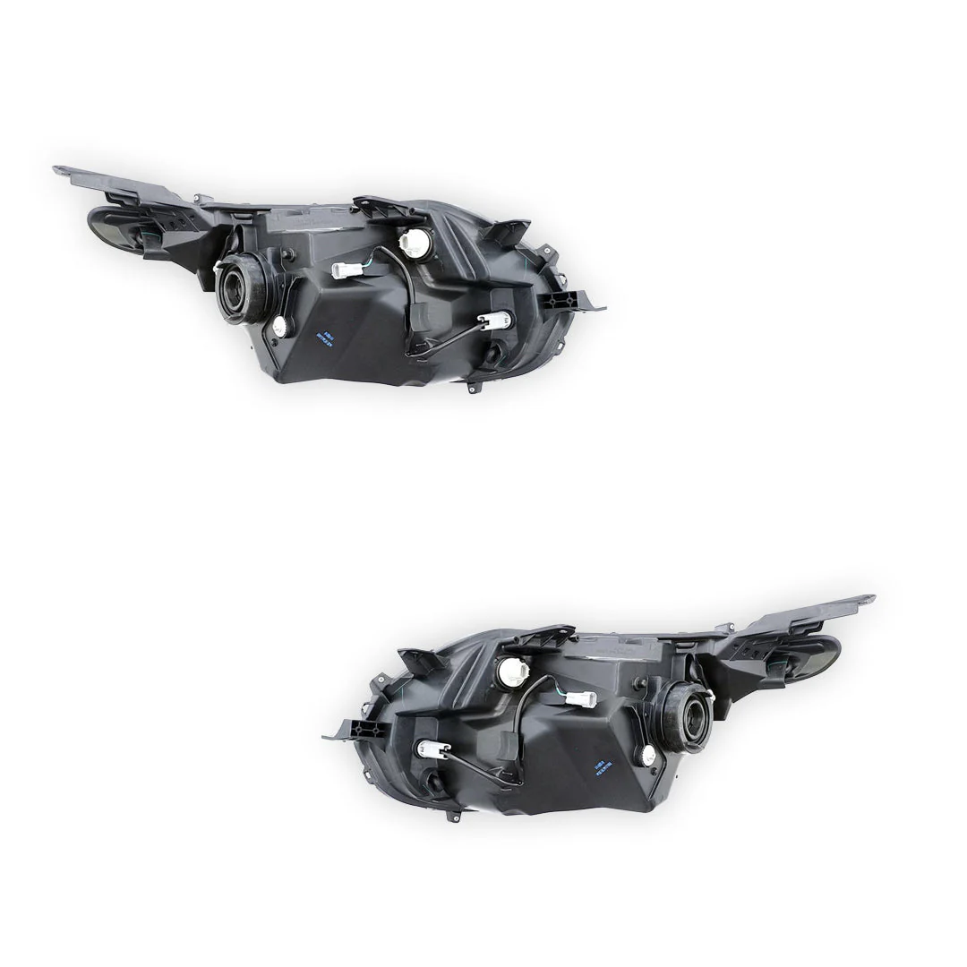 Mitsubishi Triton MQ (2015 - 2018) Amber / Black Halogen OEM Style Headlights LH + RH - Image 3