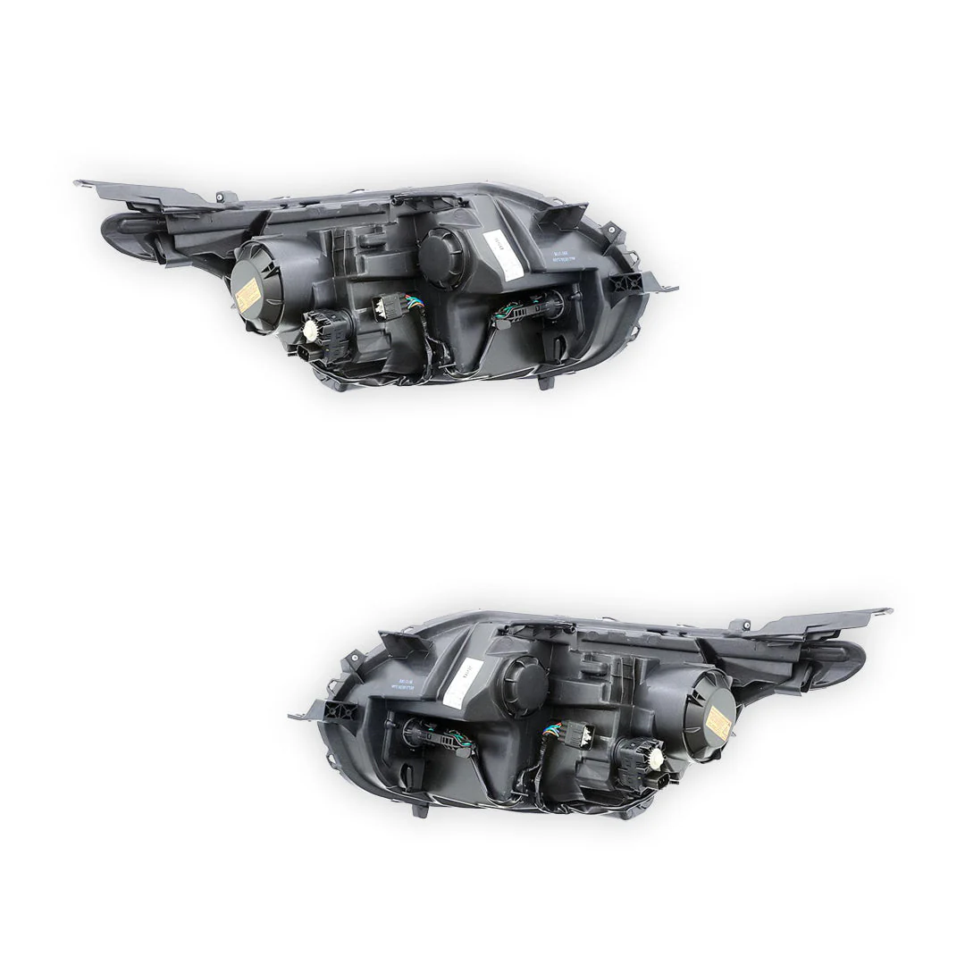 Mitsubishi Triton MQ (2015 - 2018) Clear / Black  Xenon OEM Style Headlights LH + RH - Image 3