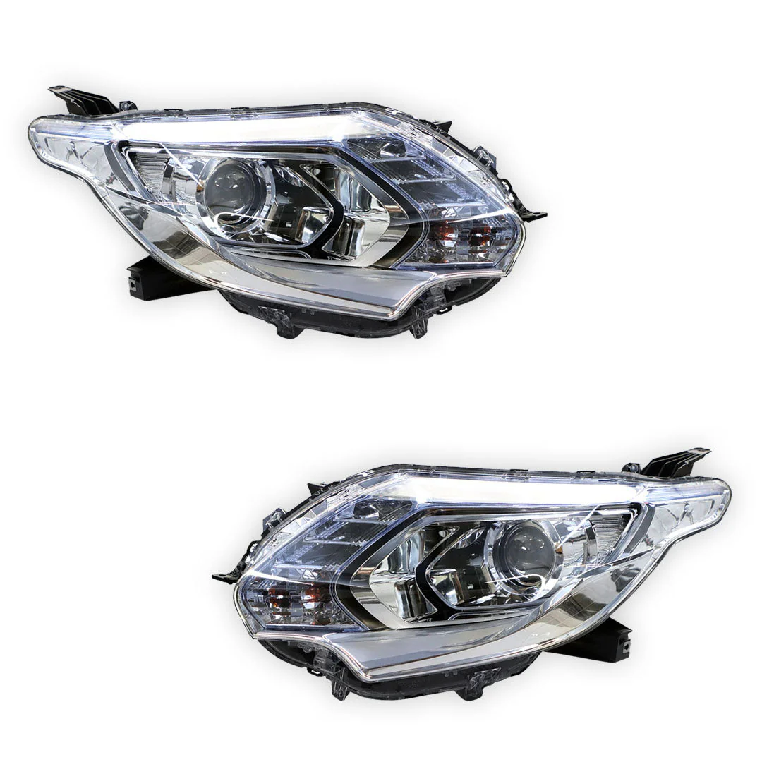 Mitsubishi Triton MQ (2015 - 2018) Genuine Clear Xenon Headlights LH + RH - Image 2