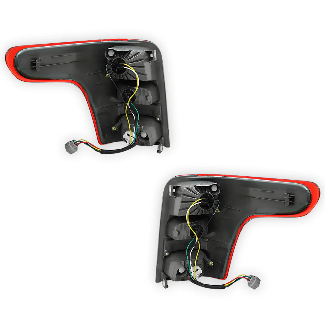 Mitsubishi Triton MQ (2015 - 2018) Red / Black Halogen  OEM Style Tail Lights LH + RH - Image 3