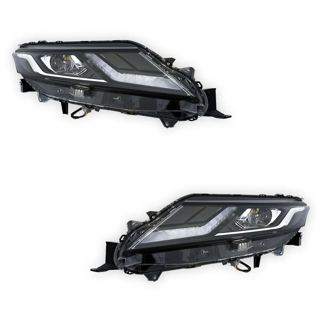 Mitsubishi Triton MR (2018 - 2023) Genuine Black / Clear Inner LED Bar Headlights LH + RH - Image 2