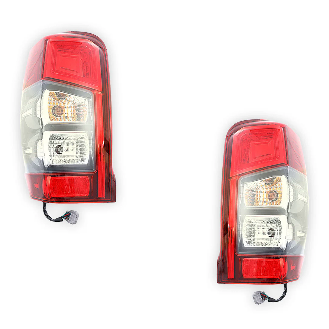 Mitsubishi Triton MR (2018 - 2023) Genuine Red / Clear LED Tail Lights LH + RH - Image 2