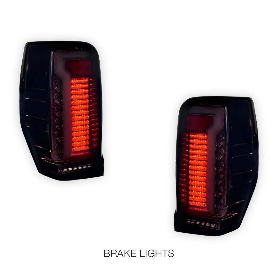 Mitsubishi Triton MR (2018 - 2023) Smoked Sequential 3D Full LED Stripe Bar Tail Lights LH + RH - Image 3