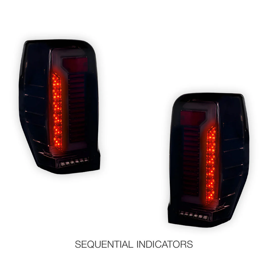 Mitsubishi Triton MR (2018 - 2023) Smoked Sequential 3D Full LED Stripe Bar Tail Lights LH + RH - Image 4