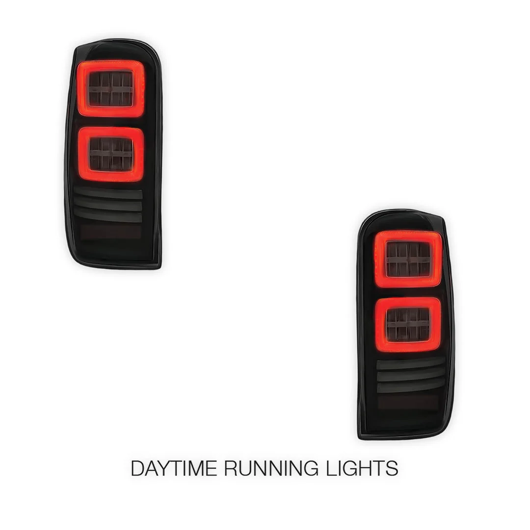 Mitsubishi Triton MR (2019 - 2022) Sequential Smoked Block Style Full LED Tail Lights LH + RH - Image 3
