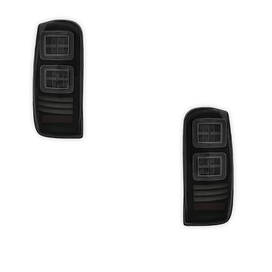 Mitsubishi Triton MR (2019 - 2022) Sequential Smoked Block Style Full LED Tail Lights LH + RH - Image 6