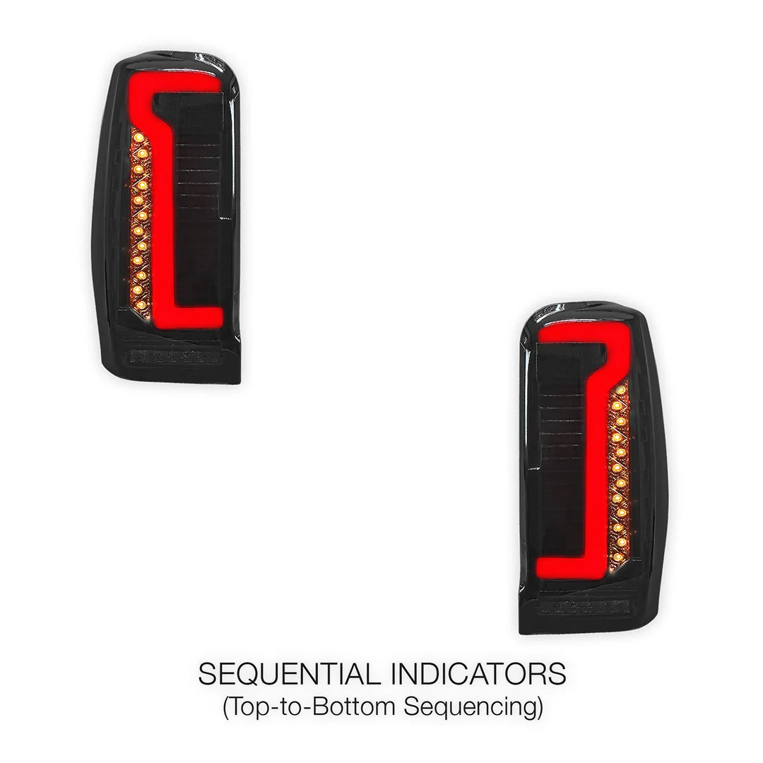 Mitsubishi Triton MR (2019 - 2023) Sequential Smoked Phantom Style Full LED Tail Lights LH + RH - Image 2