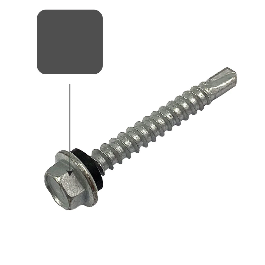 Monument Colorbond 10g-16 x 16mm Hex Head Self Drilling Screw Tek with NEO Seal Galvanised - Image 2
