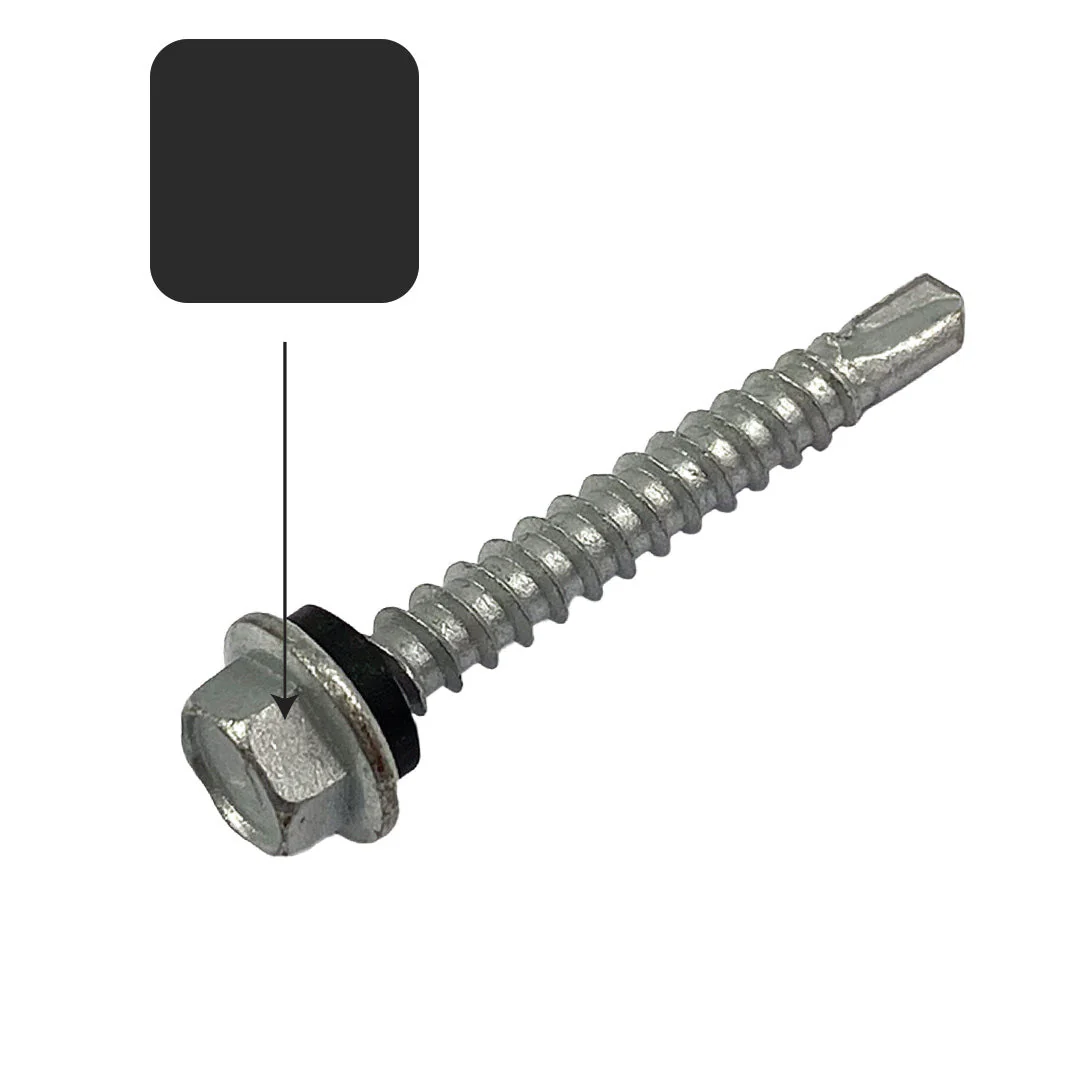 Night Sky Colorbond 10g-16 x 16mm Hex Head Self Drilling Screw Tek with NEO Seal Galvanised - Image 2