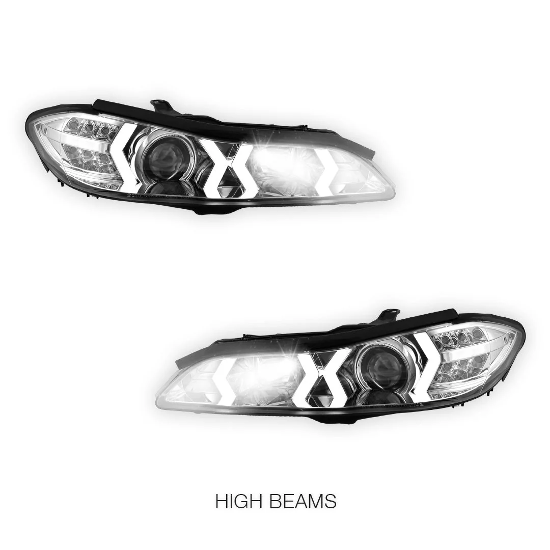 Nissan 200SX S15 (1999 - 2002) LED 3D DRL Bar Projector Headlights LH + RH - Image 11