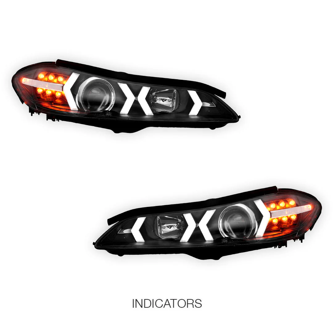 Nissan 200SX S15 (1999 - 2002) LED 3D DRL Bar Projector Headlights LH + RH - Image 3