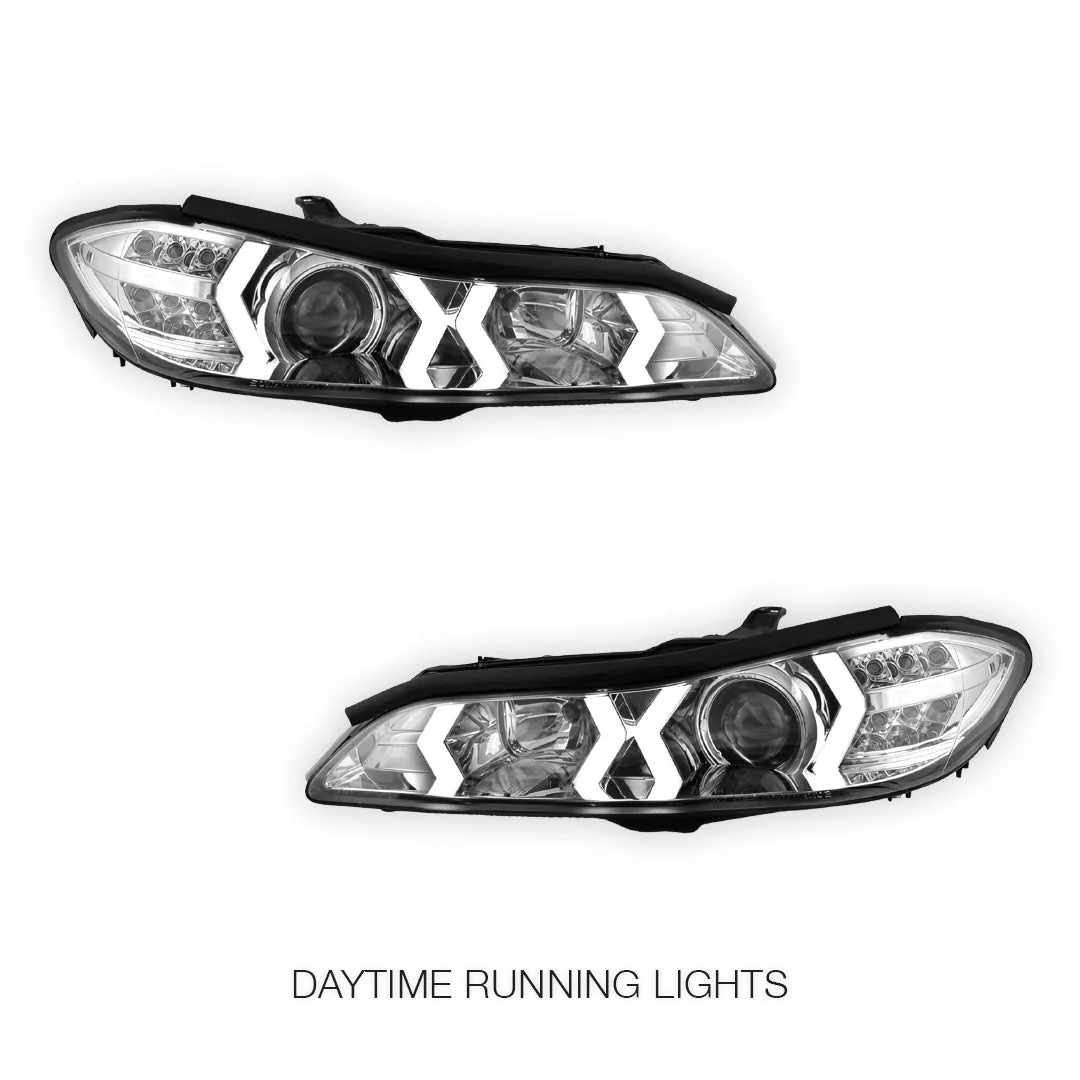 Nissan 200SX S15 (1999 - 2002) LED 3D DRL Bar Projector Headlights LH + RH - Image 8