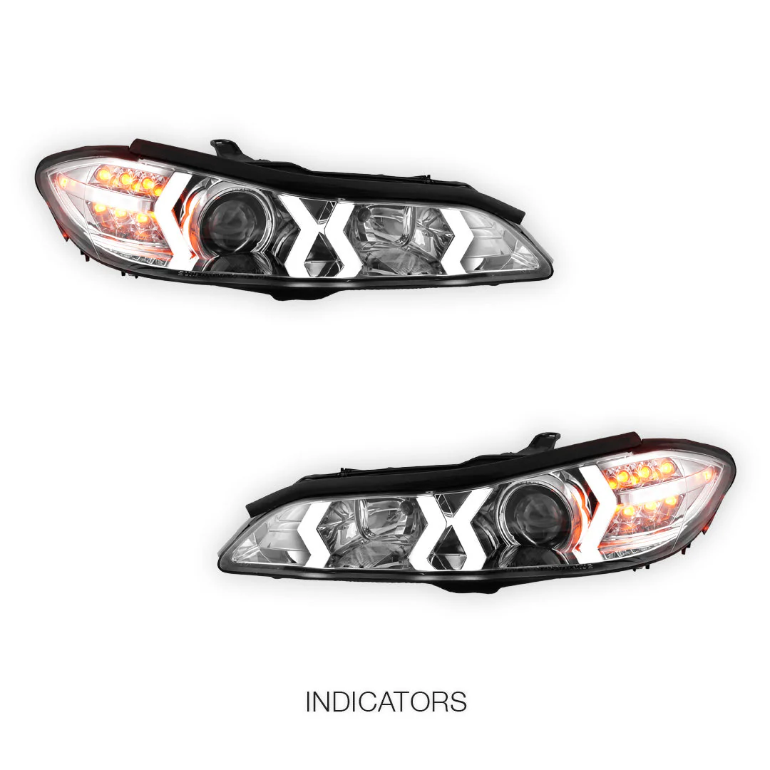 Nissan 200SX S15 (1999 - 2002) LED 3D DRL Bar Projector Headlights LH + RH - Image 9