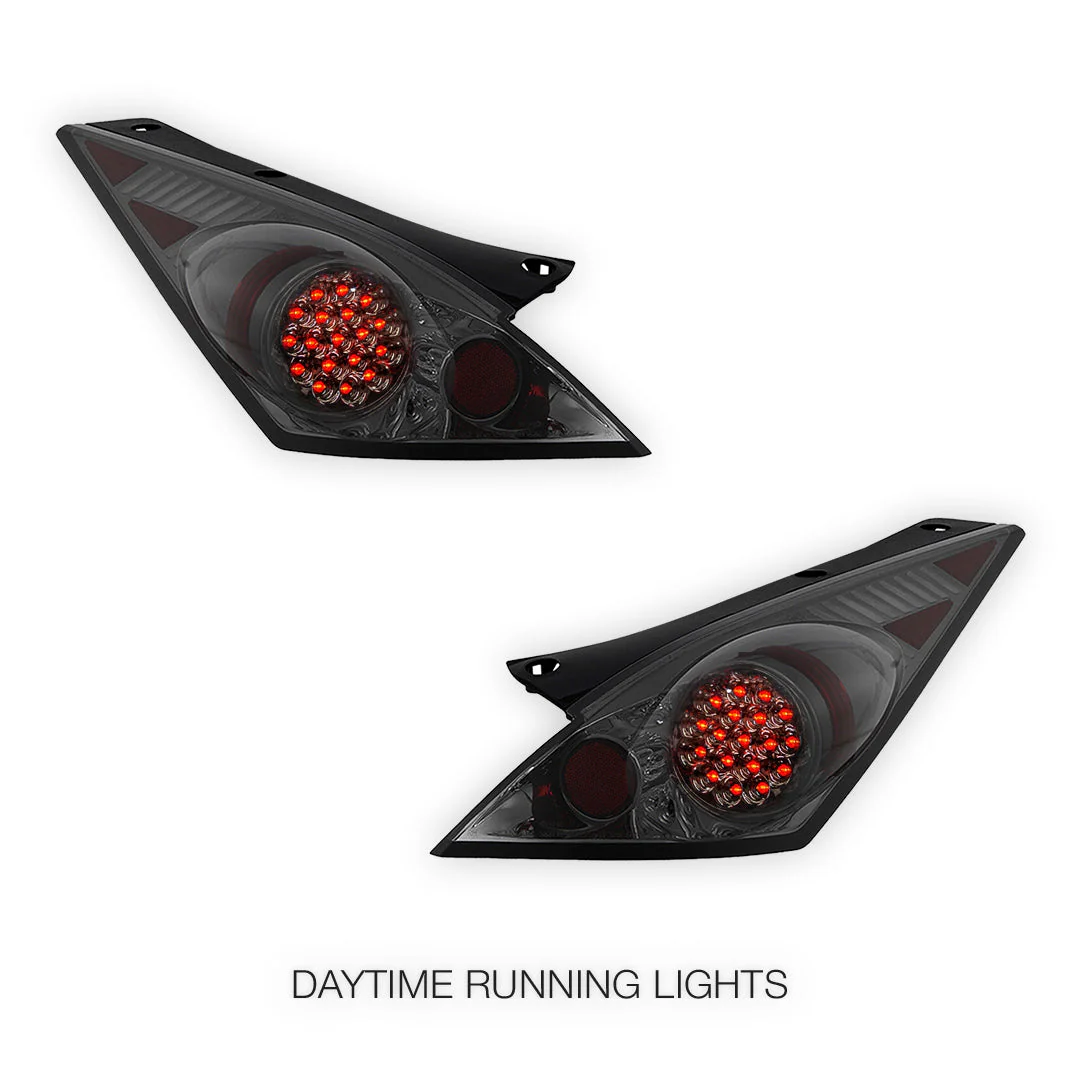 Nissan 350Z Z33 (2003 - 2005) Full Smoked LED Tail Lights LH + RH - Image 2