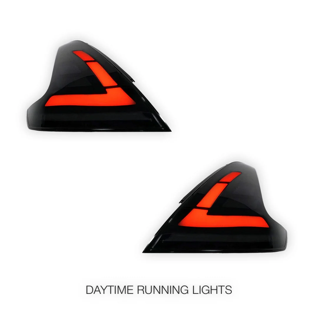 Nissan 370Z Z34 (2008 - 2021) Smoked Sequential Full LED Tail Lights LH + RH - Image 2