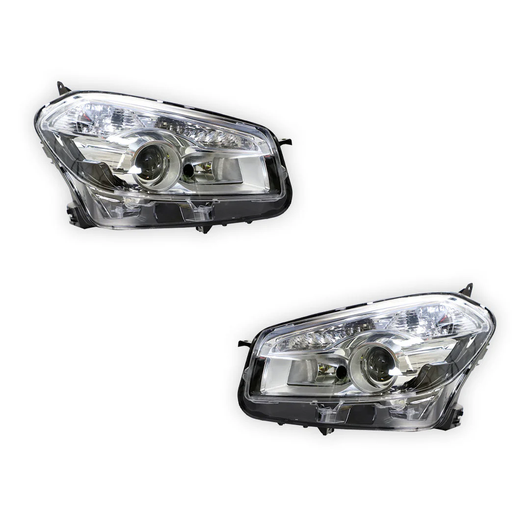 Nissan Dualis J10 (2010 - 2014) Clear / Black Halogen OEM Style Headlights LH + RH - Image 2