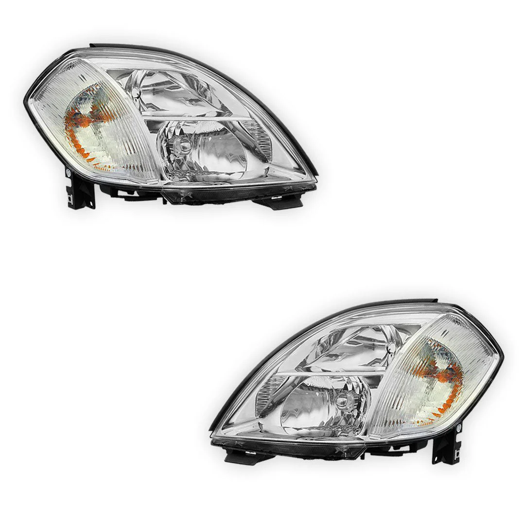 Nissan Maxima J31 (2003 - 2005) Genuine Clear / Chrome Halogen Headlights LH + RH - Image 2