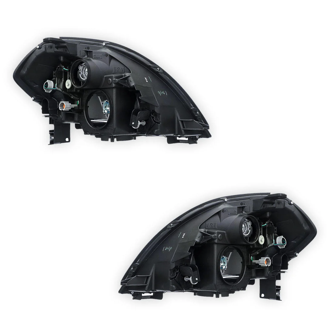 Nissan Maxima J31 (2003 - 2005) Genuine Clear / Chrome Halogen Headlights LH + RH - Image 3