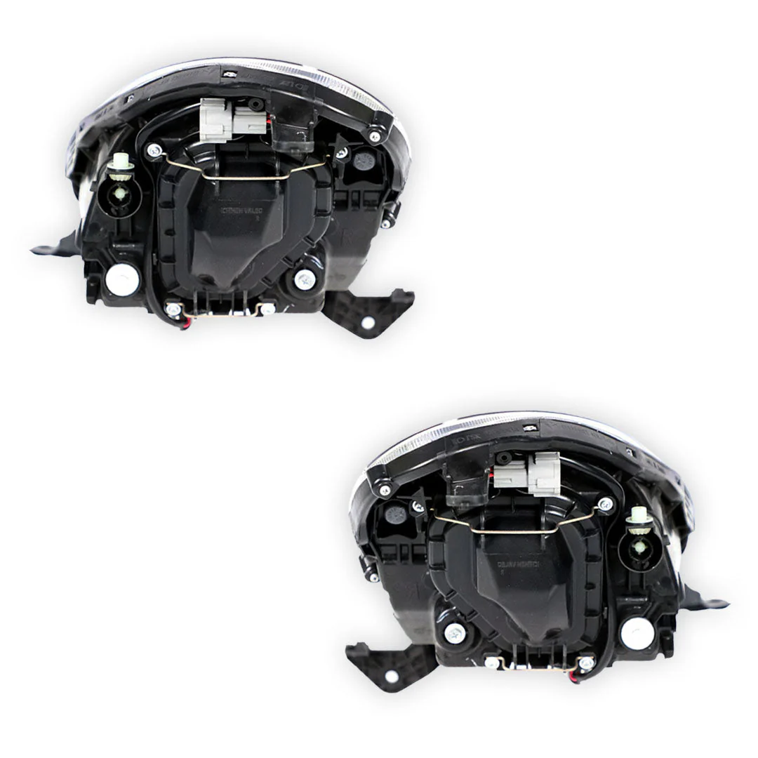 Nissan Micra K13 (2007 - 2010) Genuine Clear / Chrome Halogen Headlights LH + RH - Image 3
