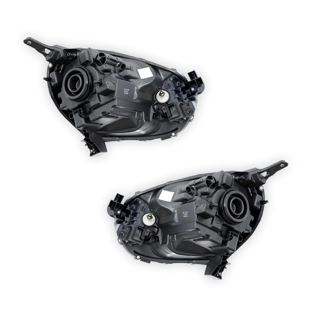 Nissan Micra K13 (2010 - 2015) Clear / Black Xenon OEM Style Headlights LH + RH - Image 3