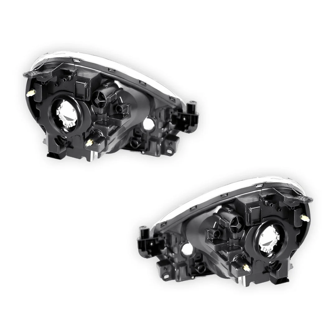 Nissan Micra K13 (2010 - 2015) Genuine Clear / Black Xenon Manual Headlights LH + RH - Image 3