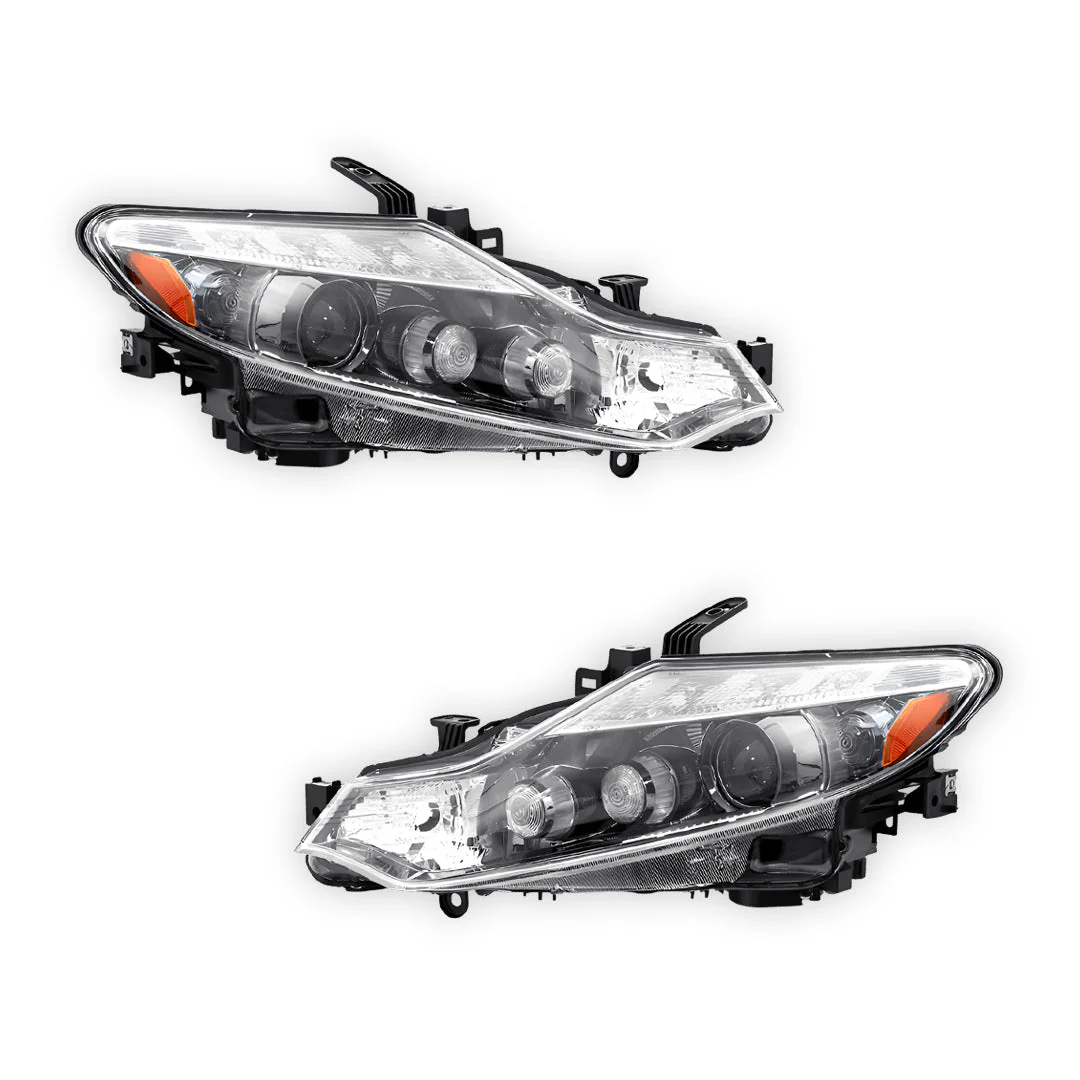Nissan Murano Z51 (2008 - 2011) Genuine Black Xenon Headlights LH + RH - Image 2