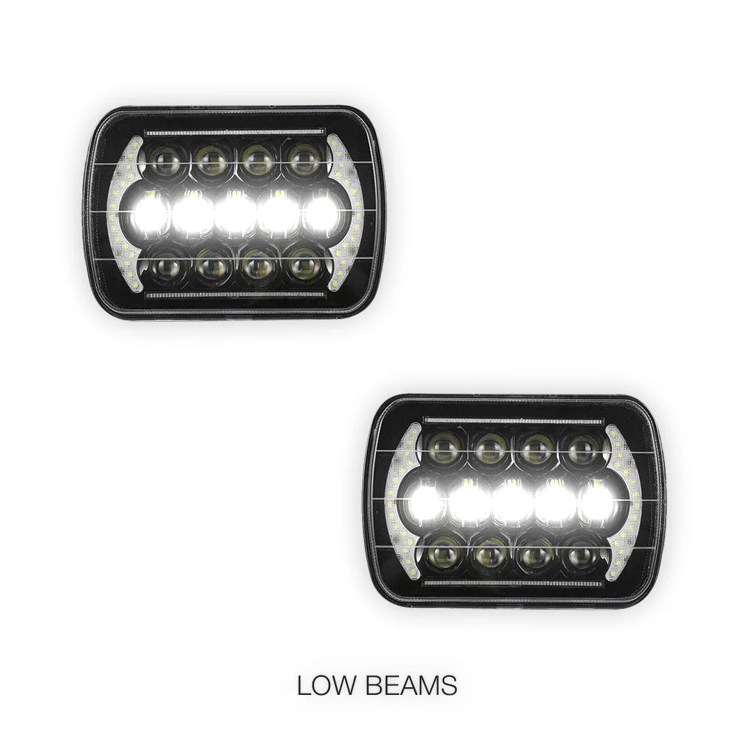 Nissan Navara D21 (1986 - 1997) LED Headlights Halo DRL  LH + RH - Image 10