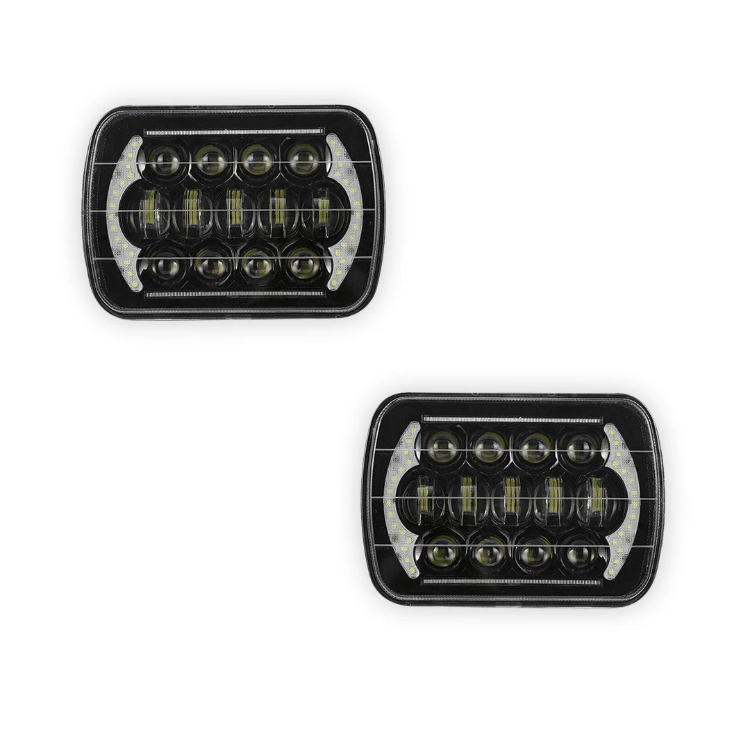 Nissan Navara D21 (1986 - 1997) LED Headlights Halo DRL  LH + RH - Image 12