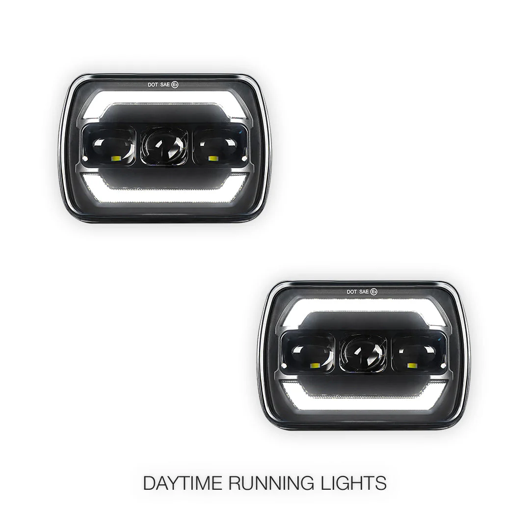 Nissan Navara D21 (1986 - 1997) LED Headlights Halo DRL  LH + RH - Image 14