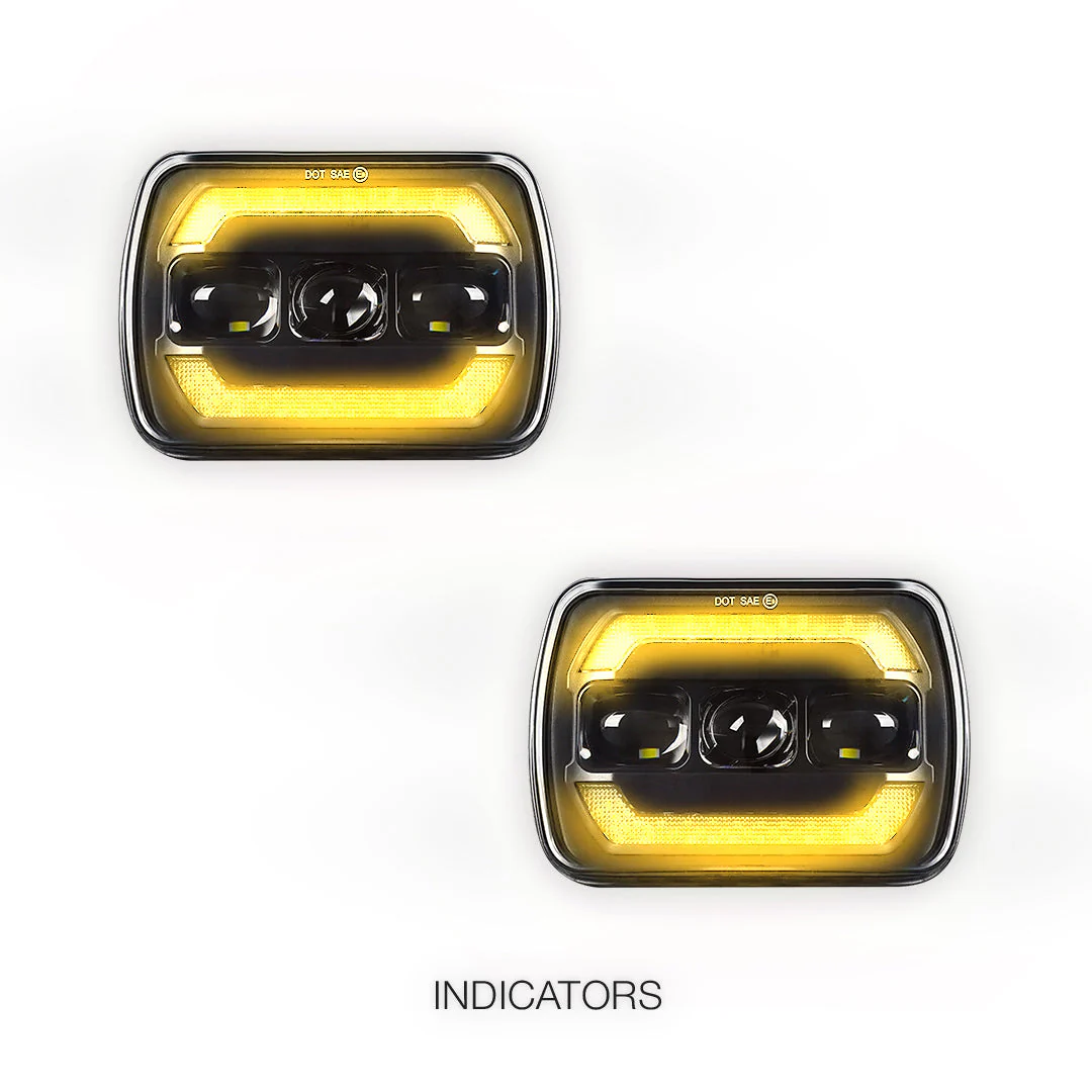 Nissan Navara D21 (1986 - 1997) LED Headlights Halo DRL  LH + RH - Image 15