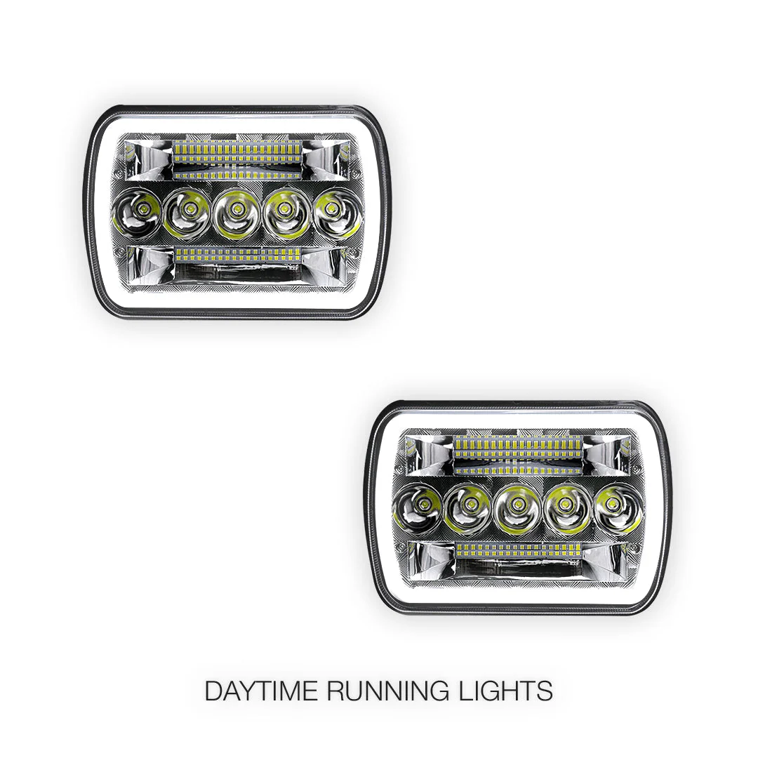 Nissan Navara D21 (1986 - 1997) LED Headlights Halo DRL  LH + RH - Image 20