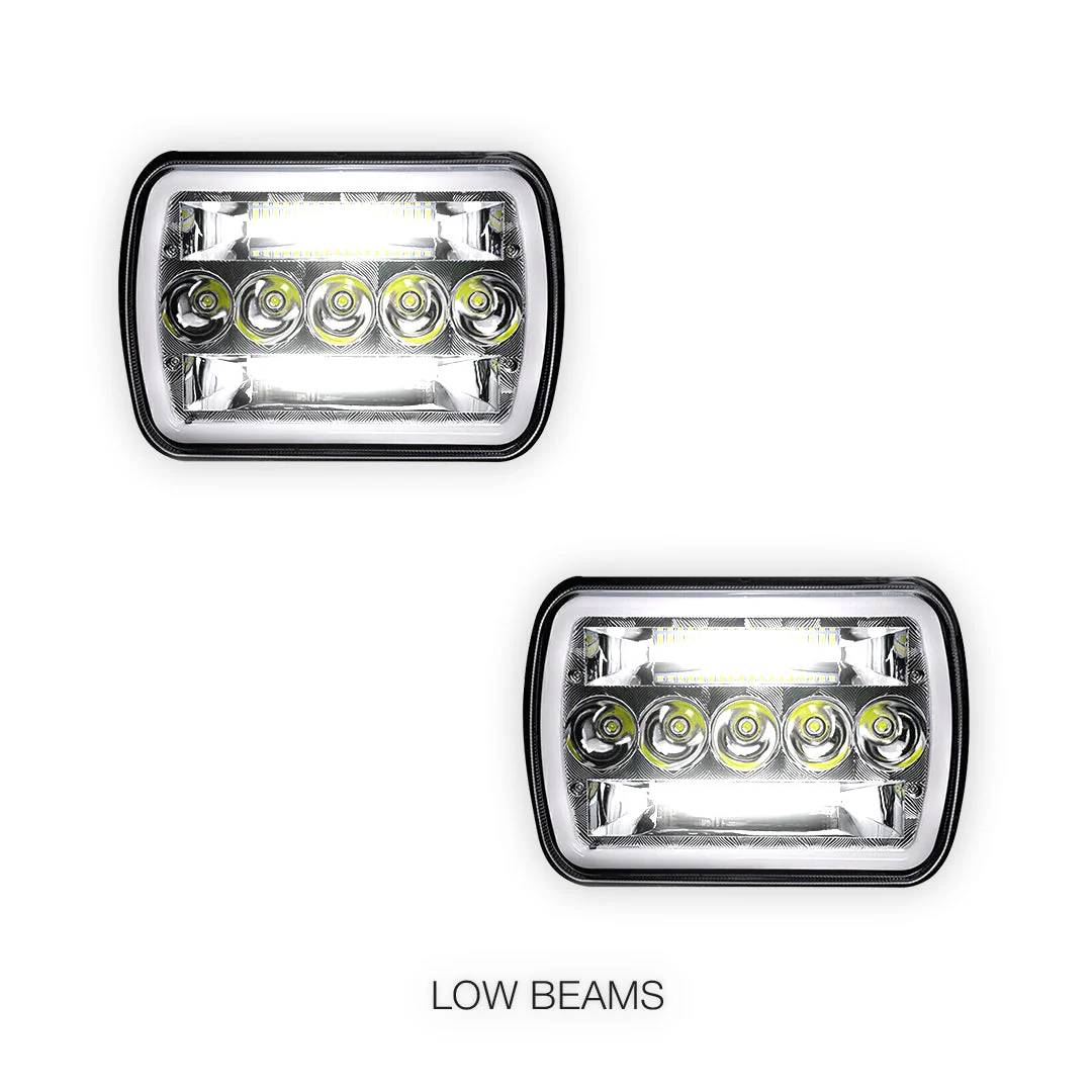 Nissan Navara D21 (1986 - 1997) LED Headlights Halo DRL  LH + RH - Image 22