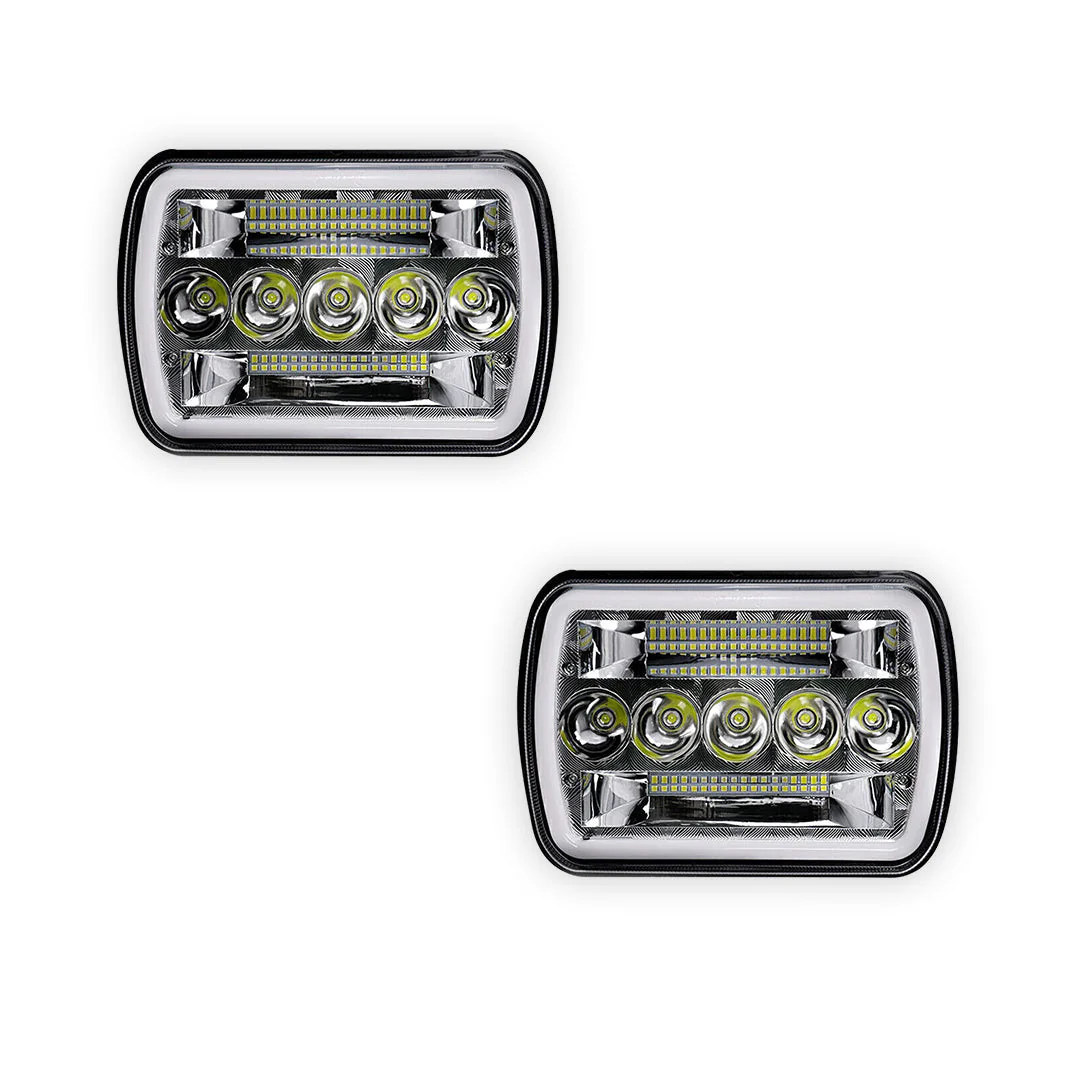 Nissan Navara D21 (1986 - 1997) LED Headlights Halo DRL  LH + RH - Image 24