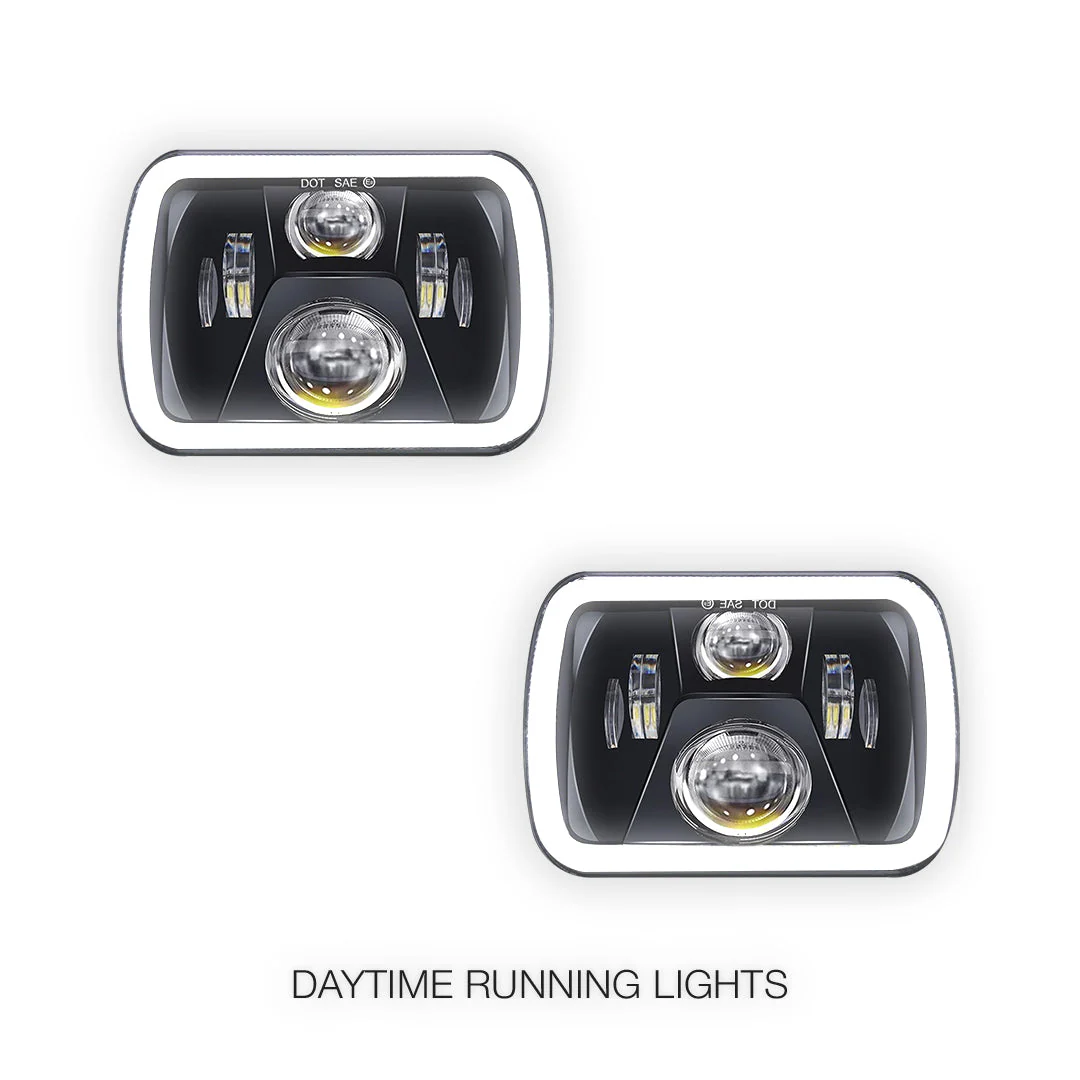 Nissan Navara D21 (1986 - 1997) LED Headlights Halo DRL  LH + RH - Image 26