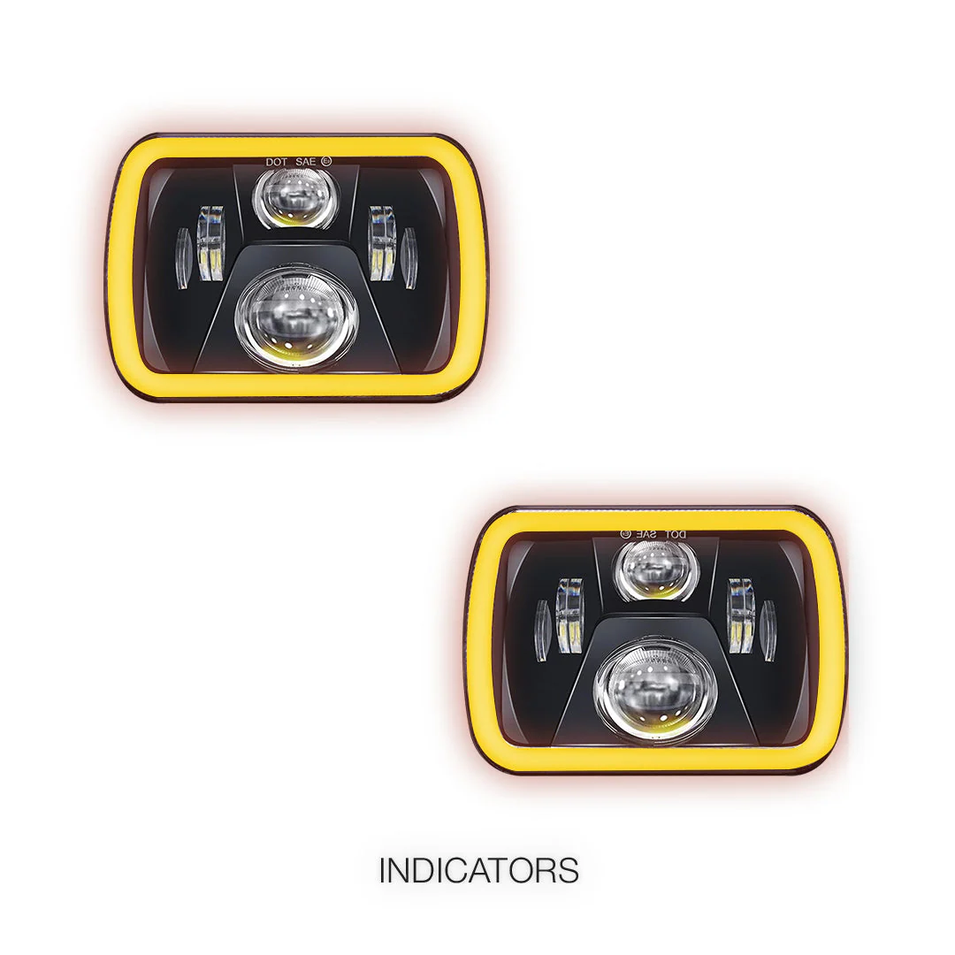 Nissan Navara D21 (1986 - 1997) LED Headlights Halo DRL  LH + RH - Image 27