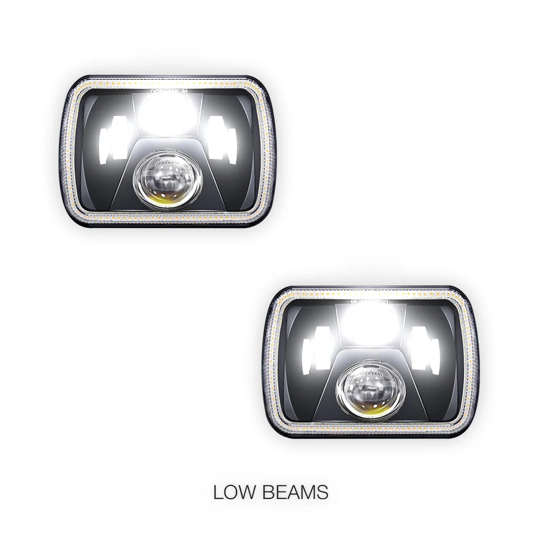 Nissan Navara D21 (1986 - 1997) LED Headlights Halo DRL  LH + RH - Image 28