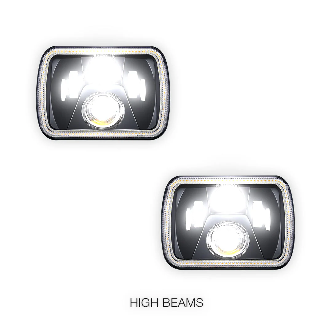 Nissan Navara D21 (1986 - 1997) LED Headlights Halo DRL  LH + RH - Image 29